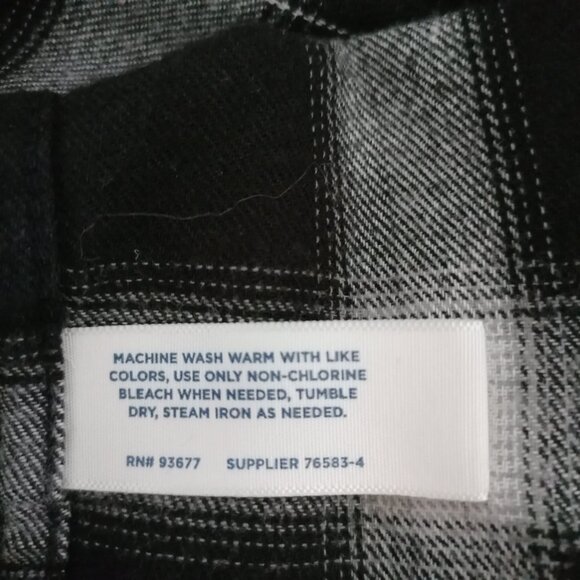 Arizona Jeans Co Womens Black Long Sleeve Check Collared Button Up Shirt Size XL - Picture 7 of 8